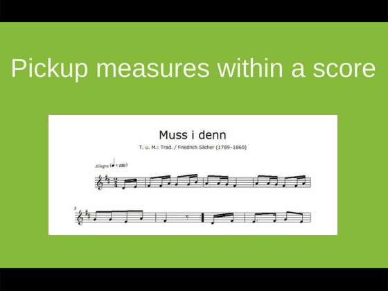 musescore pickup measure