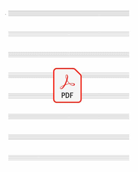 Blank Staff Paper / Manuscript Paper – Free Printable PDF